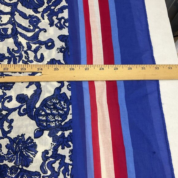 Lilly Pulitzer Womens Sarong Scarf Preppy Coastal Print OS Cover Up Wrap FLAW - Picture 4 of 10
